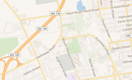 map of 124 Nauset St New Bedford, MA 02746