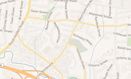 map of 2922 Gate City Blvd Greensboro, NC 27403