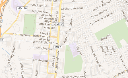 map of 5019 Ritchie HWY Brooklyn Park, MD 21225
