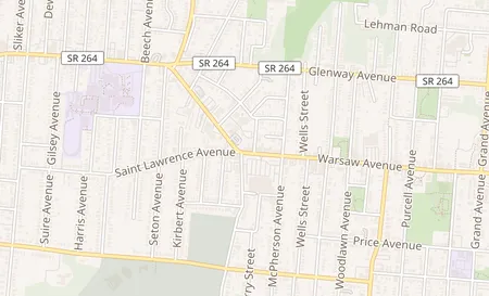 map of 3644 Warsaw Ave Cincinnati, OH 45205
