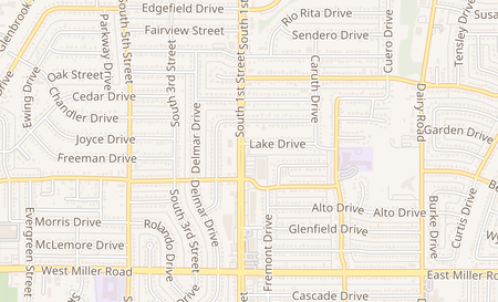 map of 1502 S 1st St Ste 1 Garland, TX 75040