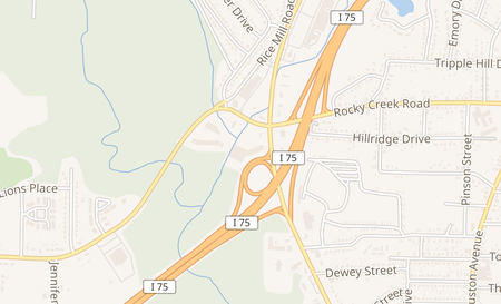 map of 1421-A Rocky Creek Rd Macon, GA 31206