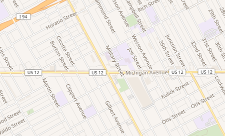 map of 6236 Michigan Ave Detroit, MI 48210