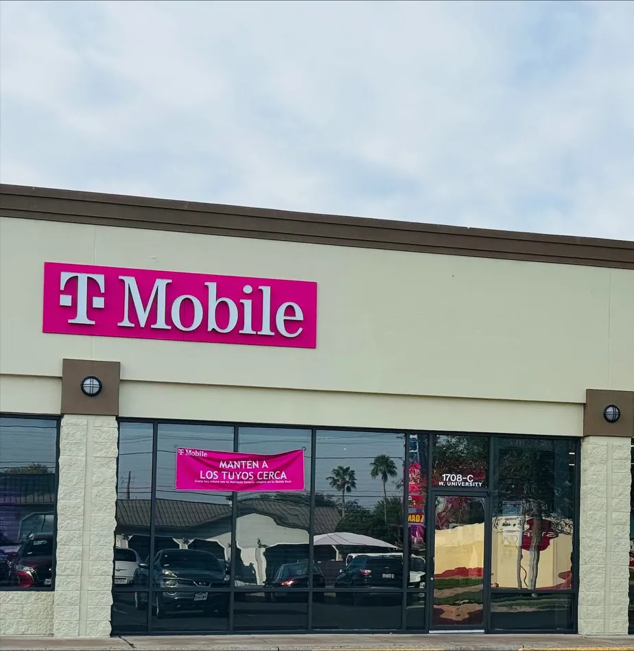 Exterior photo of T-Mobile Store at W University Dr & S Sugar Rd, Edinburg, TX
