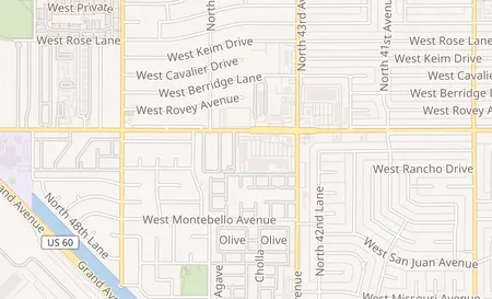 map of 5854 N 43rd Ave Glendale, AZ 85301