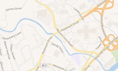map of 413 Mount Cross Road, Suite 207 Danville, VA 24540