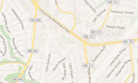 map of 1535-C University Blvd Adelphi, MD 20783