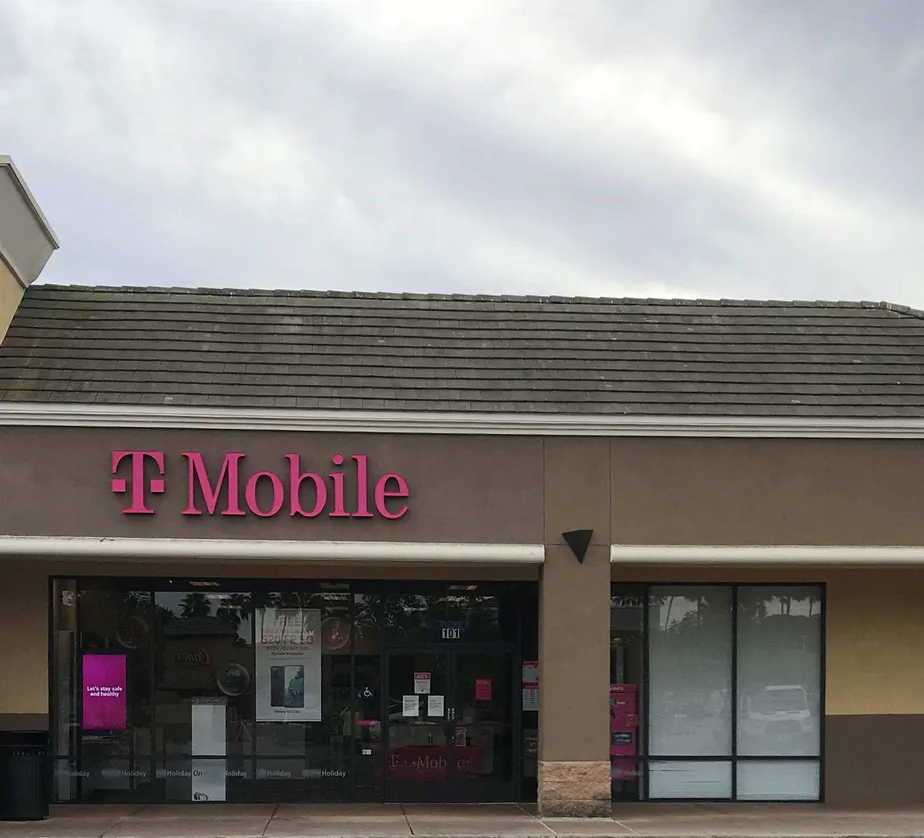 Exterior photo of T-Mobile store at Aliso Creek Rd & Theatre Ln, Aliso Viejo, CA