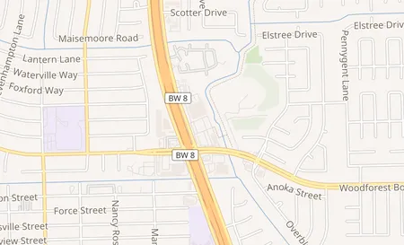 map of 14705 Wood Forest Blvd 105B Houston, TX 77015