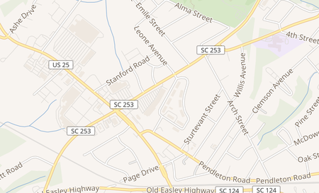 map of 3215 West Blue Ridge Rd Greenville, SC 29611