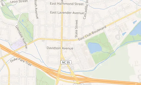map of 2230 N. Roxboro St. Durham, NC 27704