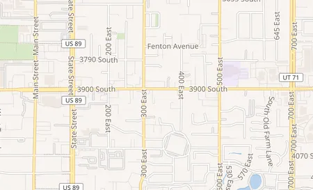 map of 320 E 3900 S Salt Lake City, UT 84107