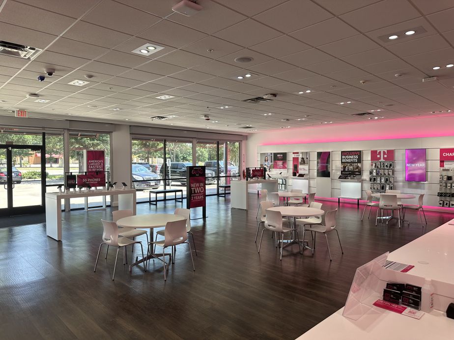 Interior photo of T-Mobile Store at Preston & Stonebrook, Frisco, TX