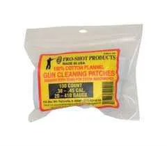 Pro-Shot Square Cleaning Patch .38-.45 Caliber 100 Ct #103 - Pro-Shot