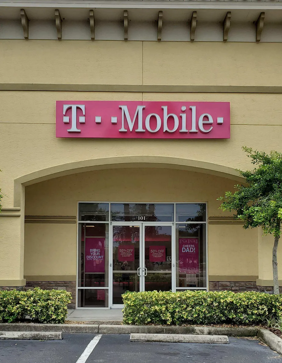 Exterior photo of T-Mobile store at Taylor Rd & Summer Trees Rd, Port Orange, FL