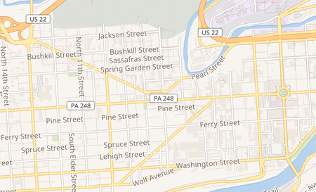 map of 707 Wood Ave. Easton, PA 18042