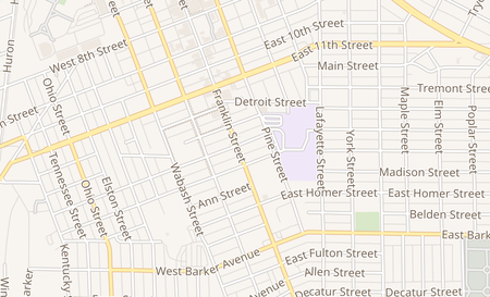 map of 1406 Franklin St Michigan City, IN 46360