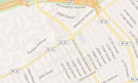map of 205-02a Hillside Ave Hollis, NY 11423
