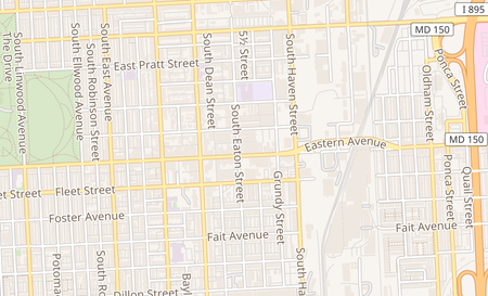 map of 3806 Eastern Ave Baltimore, MD 21224