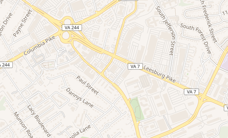 map of 5521 Leesburg Pike Bailey'S Crossroads, VA 22041