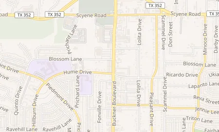 map of 2719 South Buckner Blvd Dallas, TX 75227
