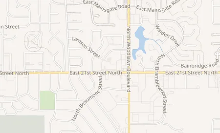 map of 6249 East 21st Street north Wichita, KS 67208