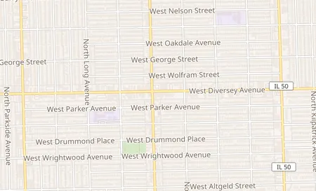 map of 5151 W Diversey Chicago, IL 60639