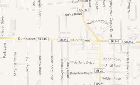 map of 5409 Dorr St Toledo, OH 43615