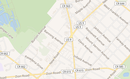 map of 1333 New Road Northfield, NJ 08225