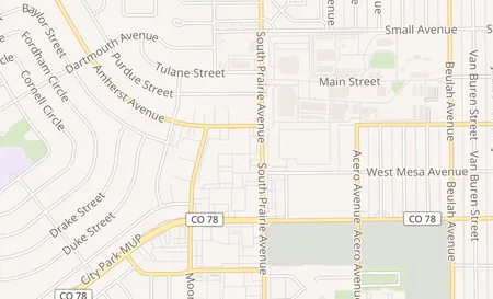 map of 1113 S. Prairie Ave Pueblo, CO 81005