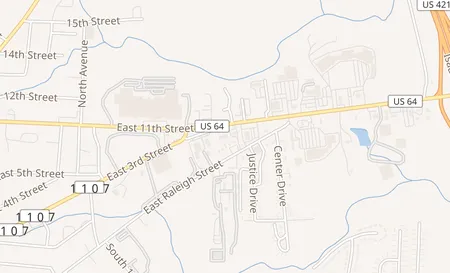 map of 1416 E 11th St Siler City, NC 27344