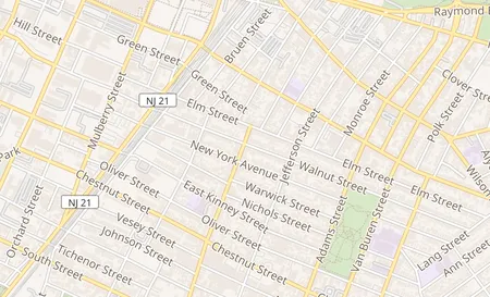 map of 20 Pacific Street Newark, NJ 07105