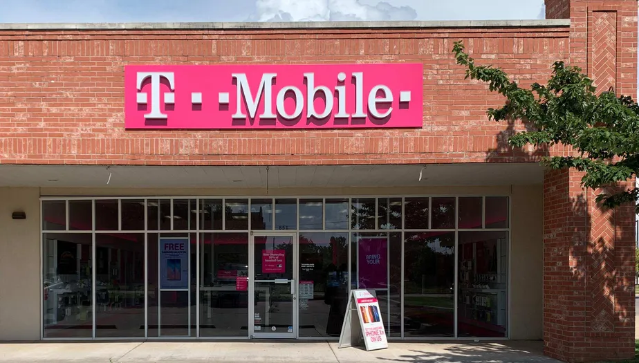 Exterior photo of T-Mobile store at 12th Ave Ne & Main St, Norman, OK