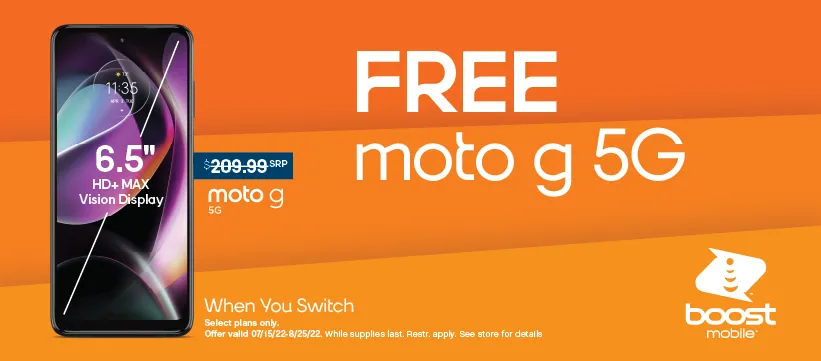 FREE moto g 5G When You Switch