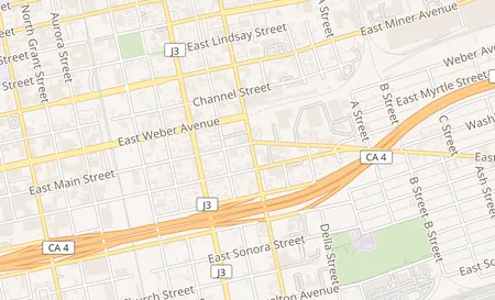map of 1 South Wilson Way Stockton, CA 95205
