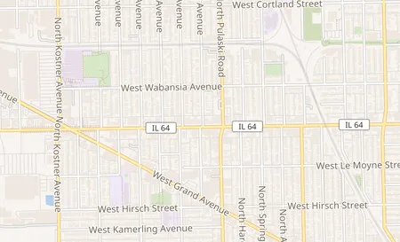 map of 4036 W North Ave Chicago, IL 60639