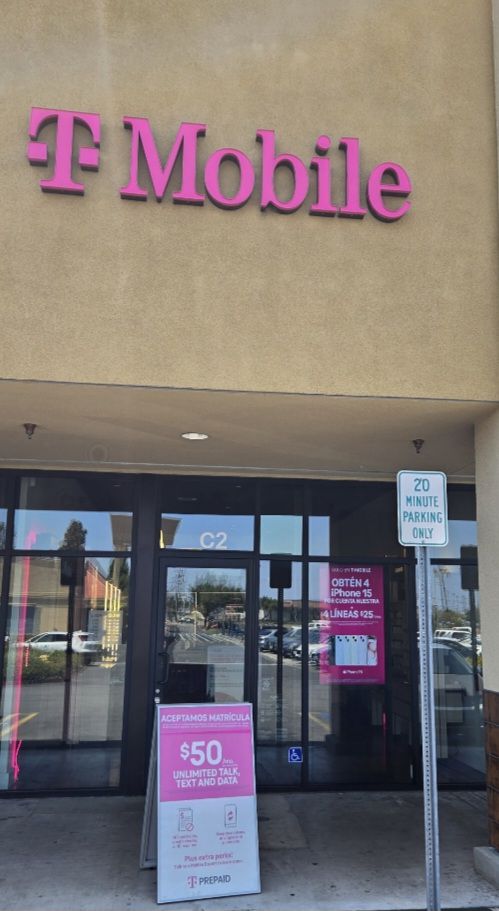 Exterior photo of T-Mobile Store at Katella & Euclid, Anaheim, CA