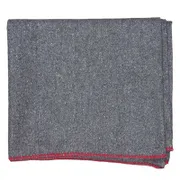 Fox Outdoor 60" x 80" Wool Camp Blanket, Grey/Red 818-9 | 818-9