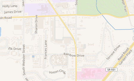 map of 2947 S Washington St Kokomo, IN 46902