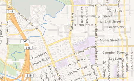 map of 2445 Fulton Street E Houston, TX 77009