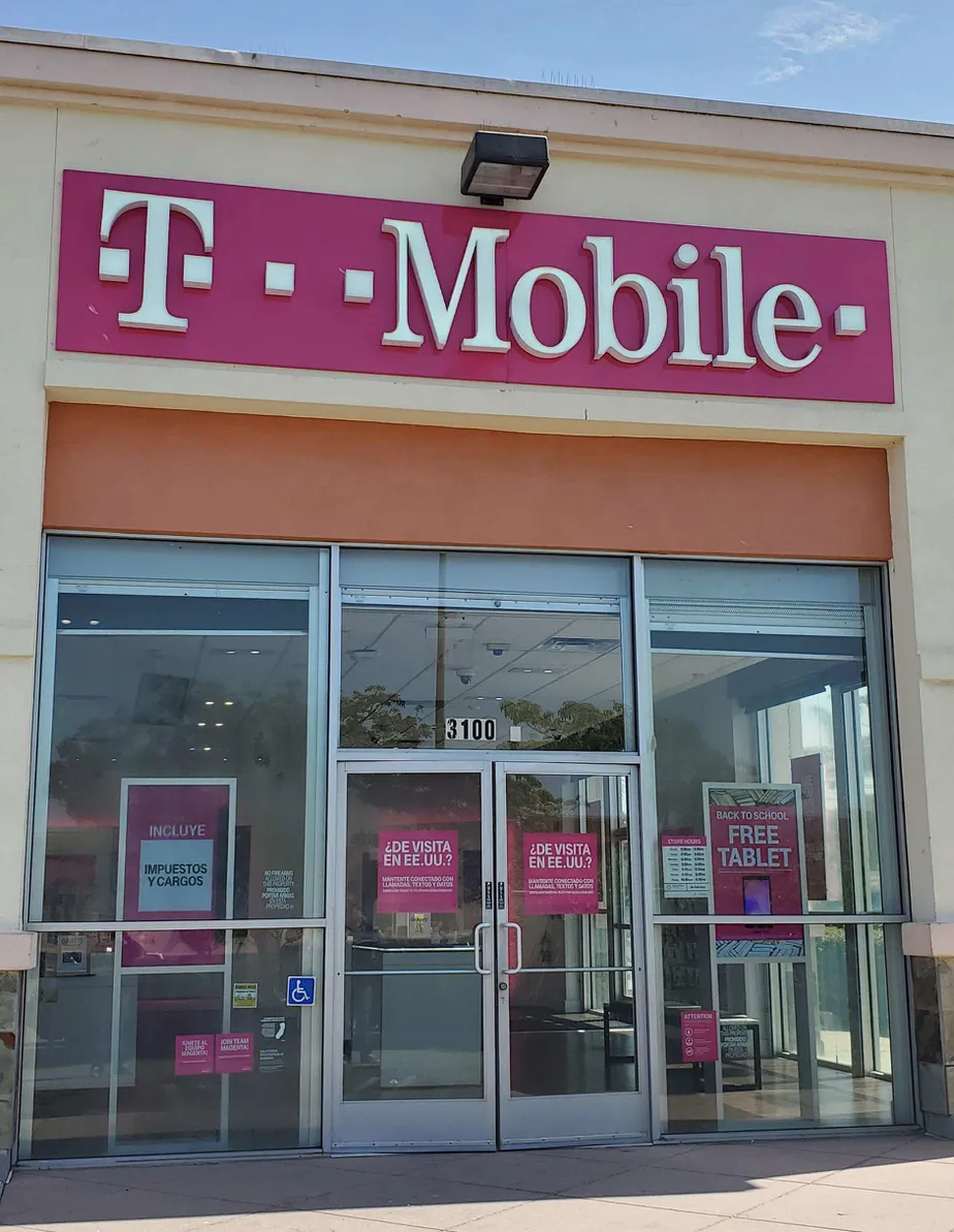Exterior photo of T-Mobile store at Imperial & Crenshaw, Inglewood, CA