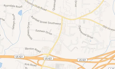 map of 248 Jonestown Rd. Winston Salem, NC 27104