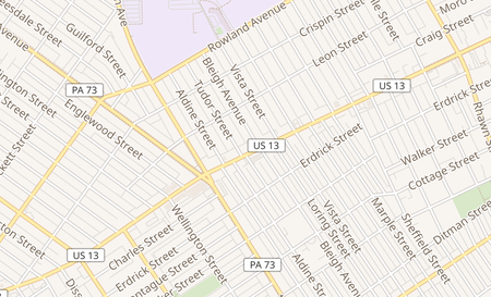 map of 7354 Frankford AVE Philadelphia, PA 19136