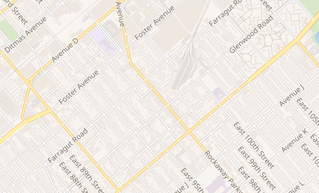 map of 1405 Rockaway Parkway Brooklyn, NY 11236