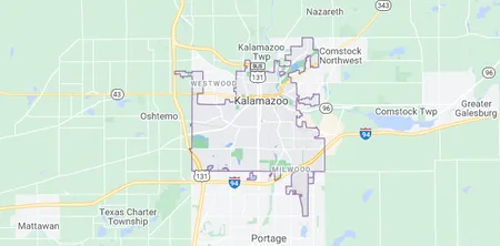 map of Kalamazoo, MI 49007