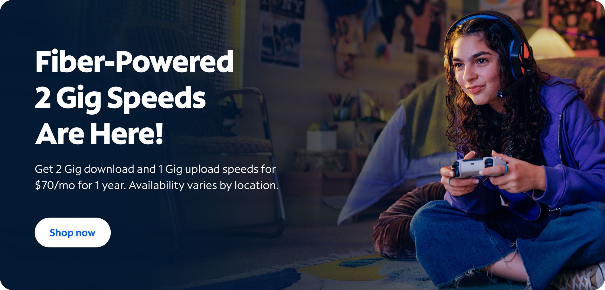 Updated 2 Gig Banner for select cities/stores