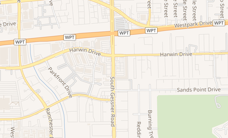 map of 5875 S. Gessner rd. Houston, TX 77036