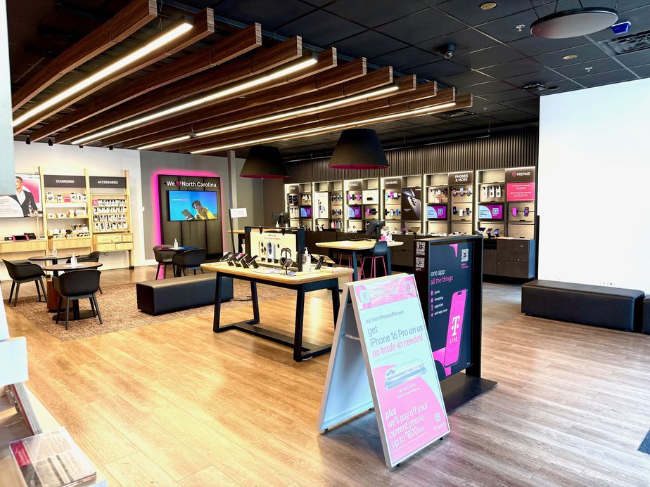 Interior photo of T-Mobile Store at Fayetteville Rd & E NC Hwy 54, Durham, NC