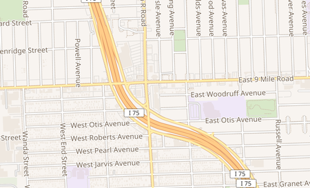 map of 22844 John R. Rd Hazel Park, MI 48030