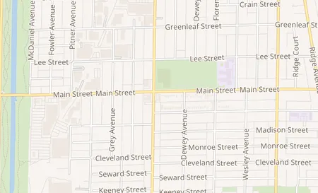 map of 845 Dodge Ave Evanston, IL 60202